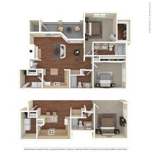 2 Bed 2 Bath 2-car Garage 1340 SqFt (1196 Net)  1718 floor plan